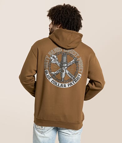 Howitzer Blue Collar Sparx Patriot Hooded Sweatshirt front view
