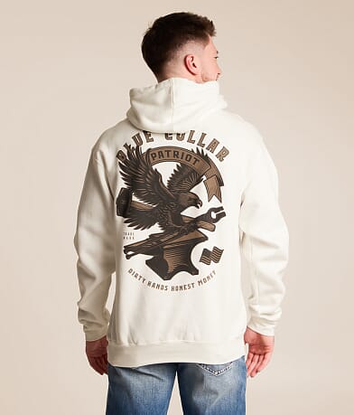 Howitzer Blue Collar Full Metal Hooded Sweatshirt front view