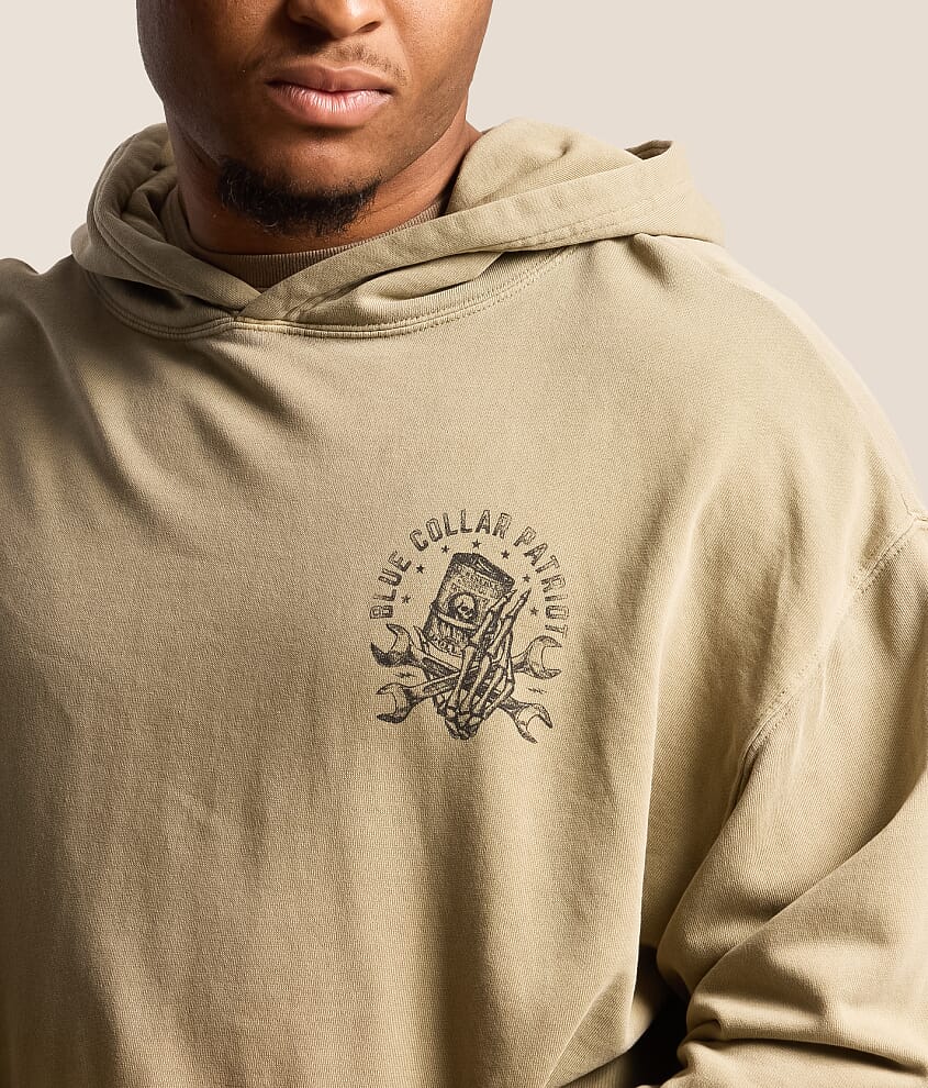 Blue Collar Hard Work Hooded Sweatshirt