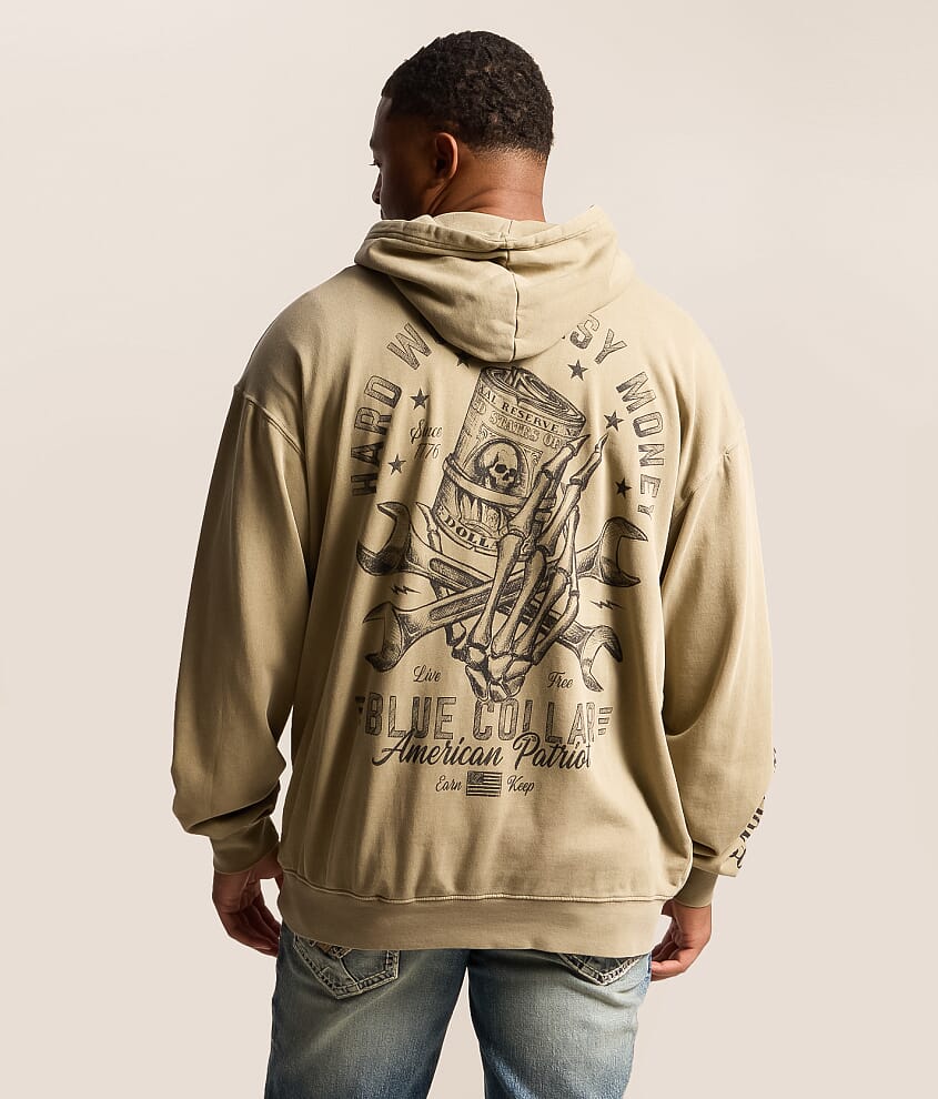 Blue Collar Hard Work Hooded Sweatshirt