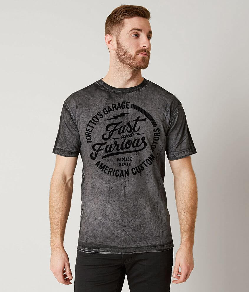 Affliction Fast & Furious Garage T-Shirt - Men's T-Shirts in Silver ...
