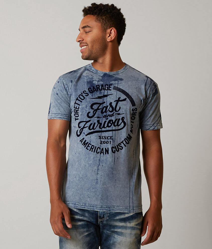 Affliction Fast & Furious Toretto's Garage T-Shirt front view