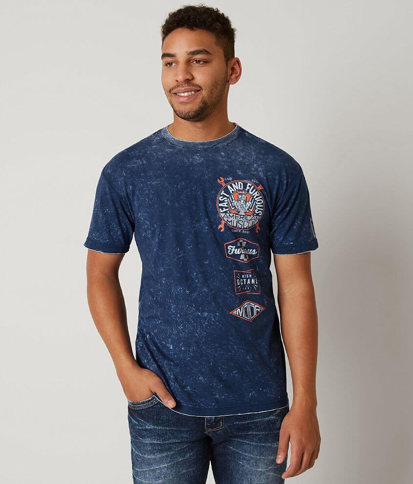 Affliction Fast & Furious Exhaust T-Shirt - Men's T-Shirts in Navy ...