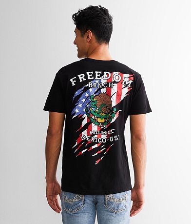 Freedom Ranch Viva The Flags T-Shirt BACK