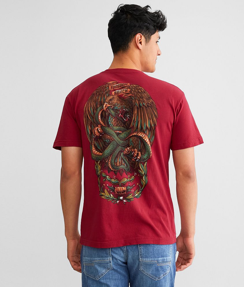 Freedom Ranch Eagle Skull T-Shirt front view