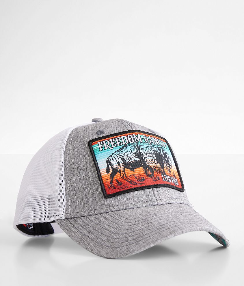 Freedom Ranch Bison Trucker Hat front view