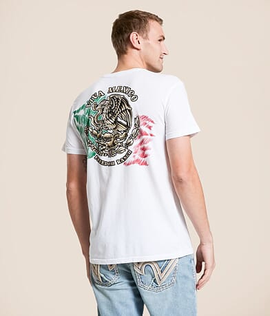 Freedom Ranch Sketch Flag T-Shirt front view