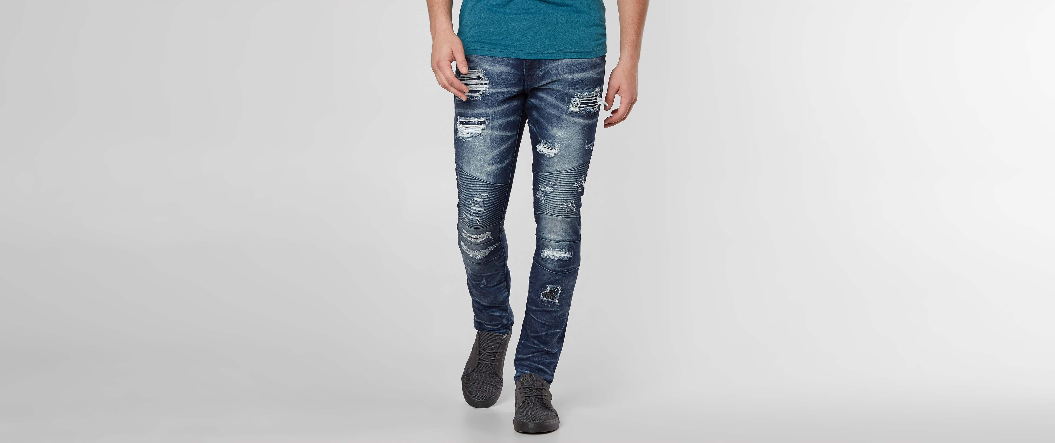 M.Lab Slim Moto Stretch Jean Men's Jeans in Icarus Buckle