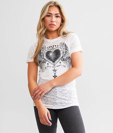 Sinful Metal Heart T-Shirt front view
