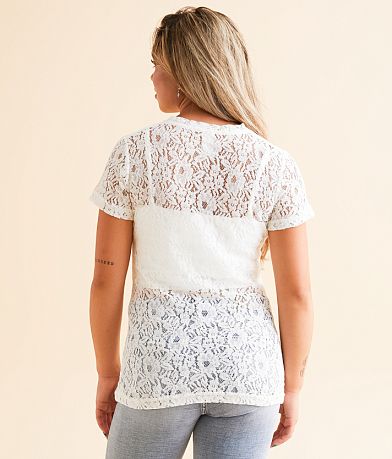 Sinful Dare Lace Top back view