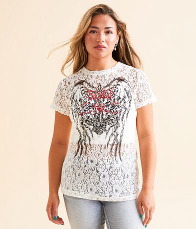 Sinful Dare Lace Top full right side view