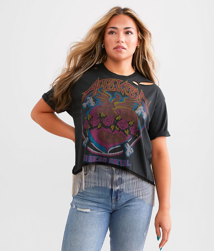 Affliction Phoenix Cropped T-Shirt front view