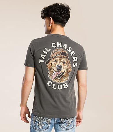 Tail Chasers Club Dog Hat T-Shirt front view
