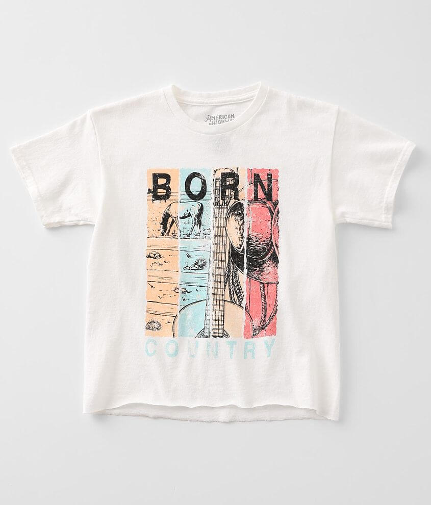Girls - American Highway Born Country T-Shirt - Girl's T-Shirts in ...