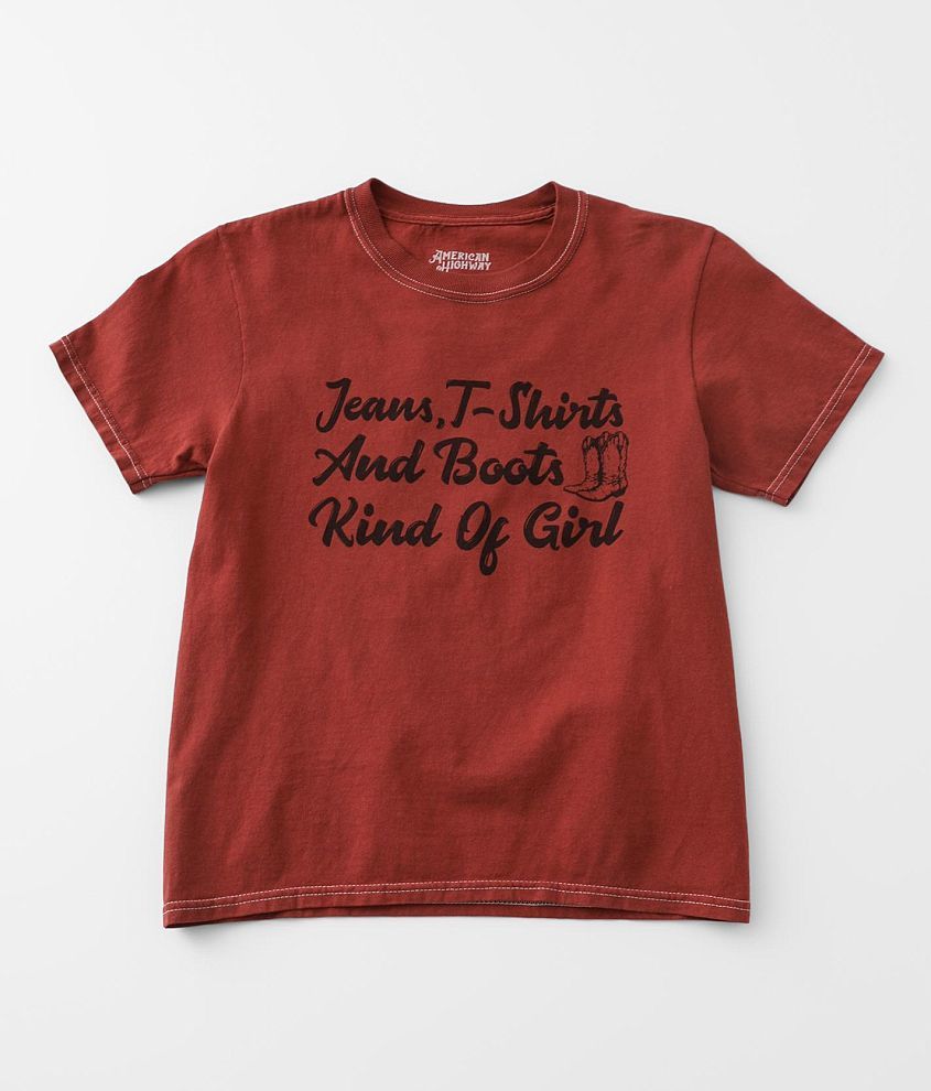 Girls - American Highway Boots Girl T-Shirt front view