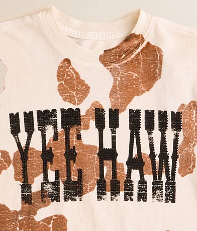 American Highway Girls - Yee Haw Cow Print T-Shirt MISC_DETAIL_1