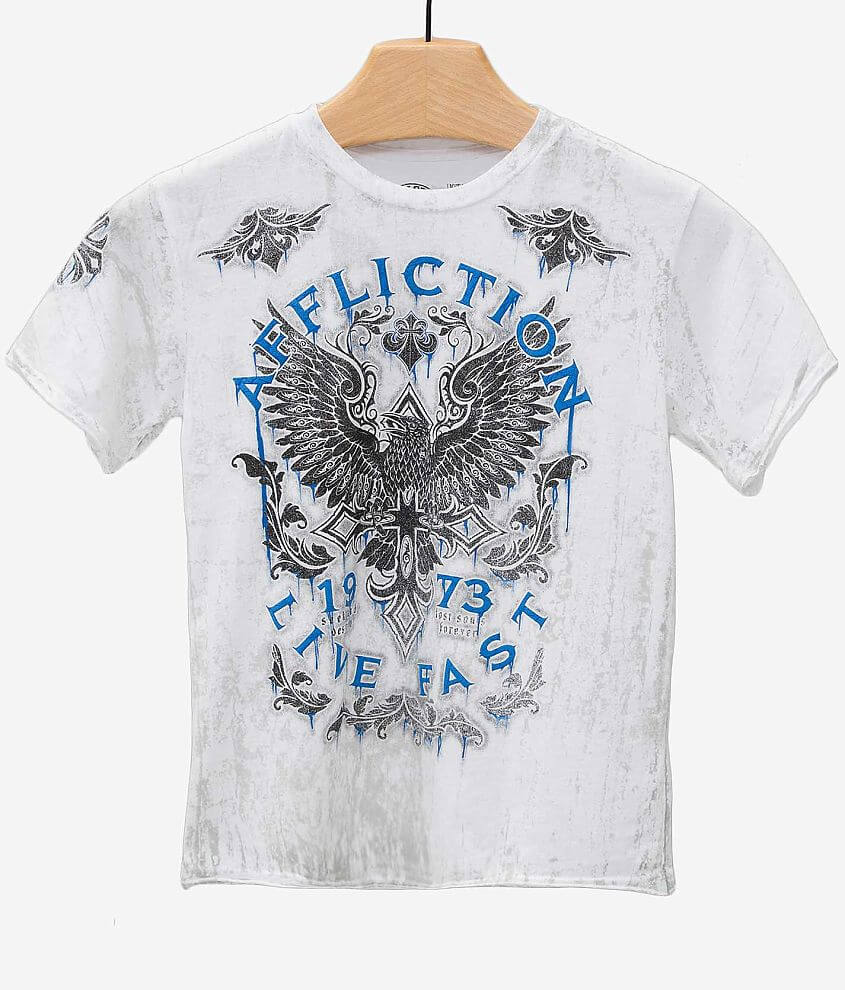 Boys - Affliction Discovery Rust T-Shirt front view