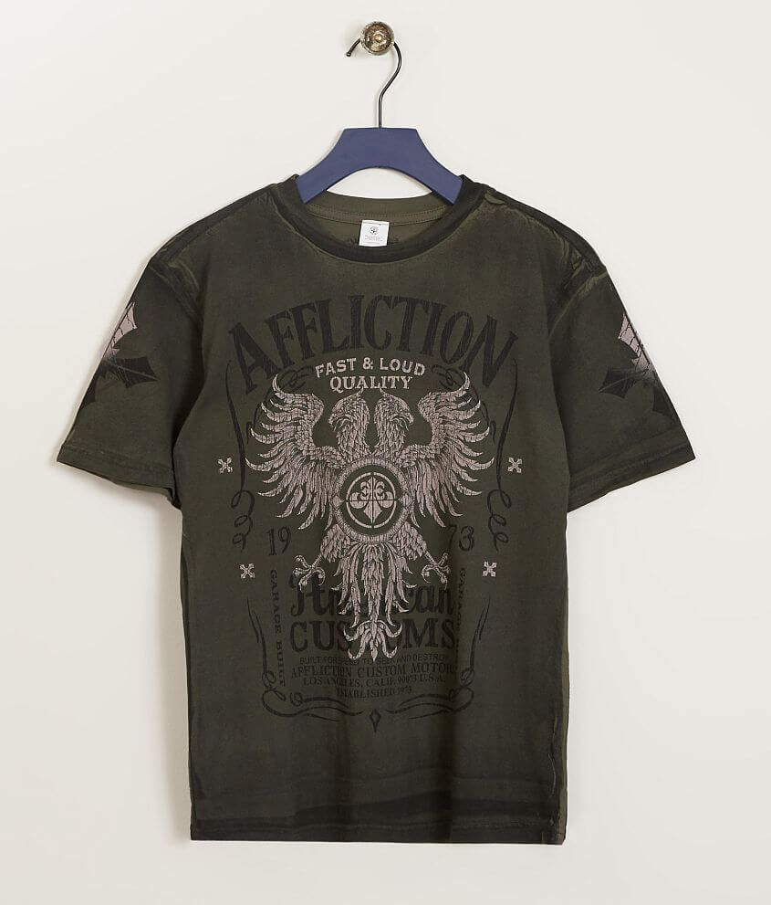 Boys - Affliction American Customs Tried T-Shirt front view