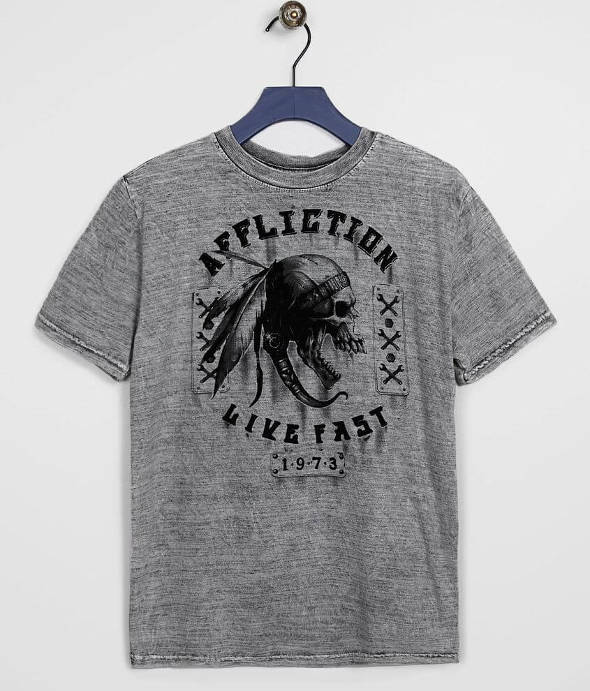 Boys - Affliction Apache Garage Reversible T-Shirt front view