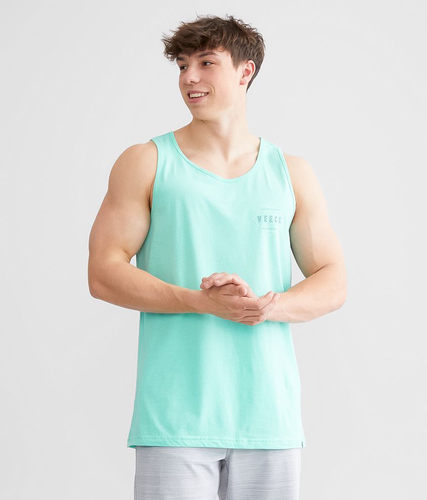 Performance Sleeveless Crop Top-Aqua Green