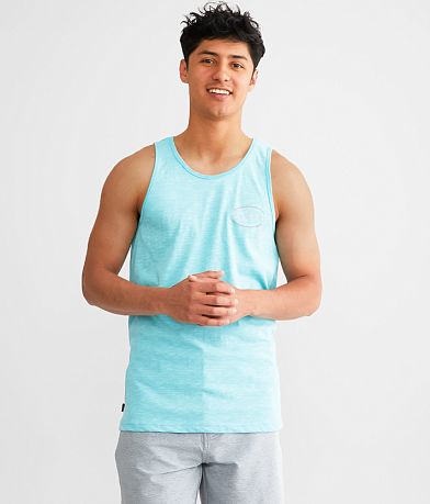 BKE Striped Tank Top - Men's Tank Tops in Fusion Coral