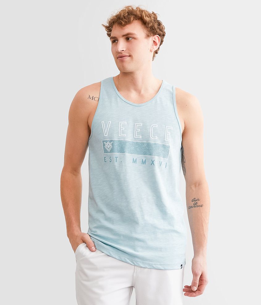 Veece Bold Badge Tank Top front view