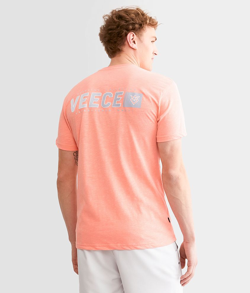 Veece Brand Strip T-Shirt front view