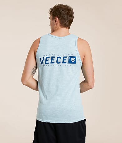 Veece Brand Strip Tank Top front view