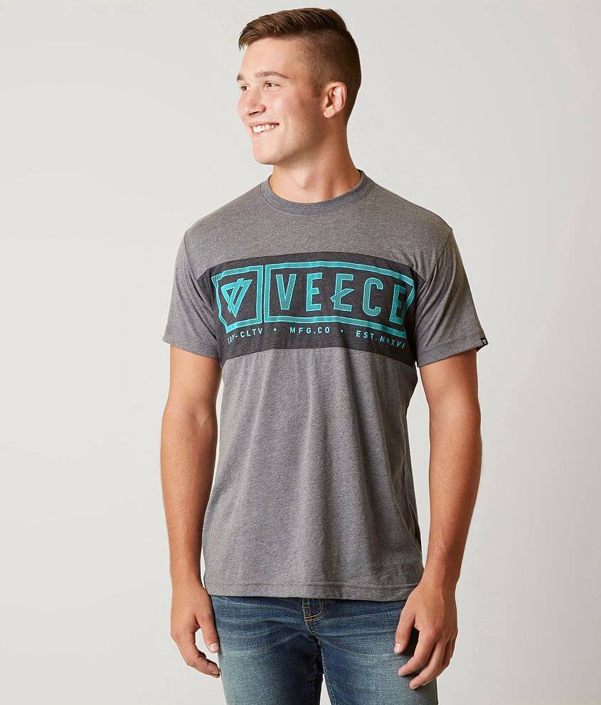 Veece Divide T-Shirt - Men's T-Shirts in Grey Burnout | Buckle