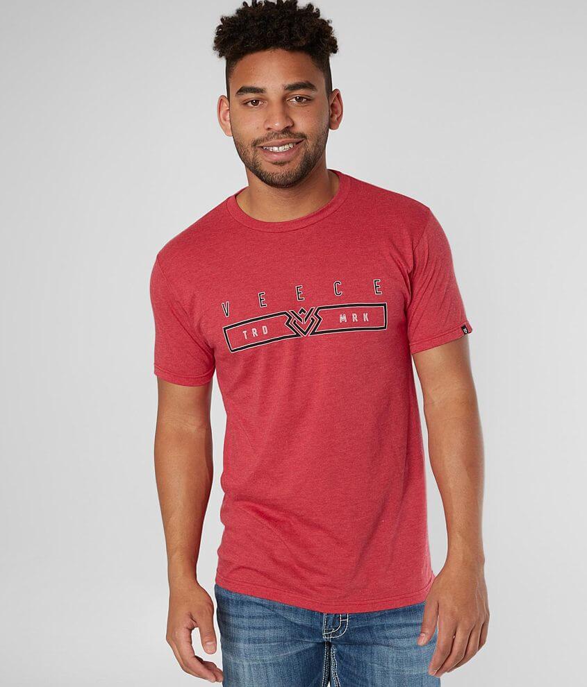 Veece Central T-Shirt - Men's T-Shirts in Heather Red | Buckle