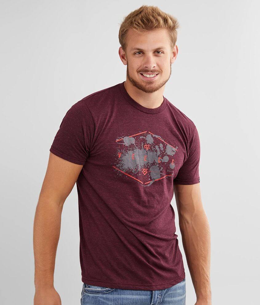 Veece Ink Stain T-Shirt - Men's T-Shirts in Sangria Red | Buckle