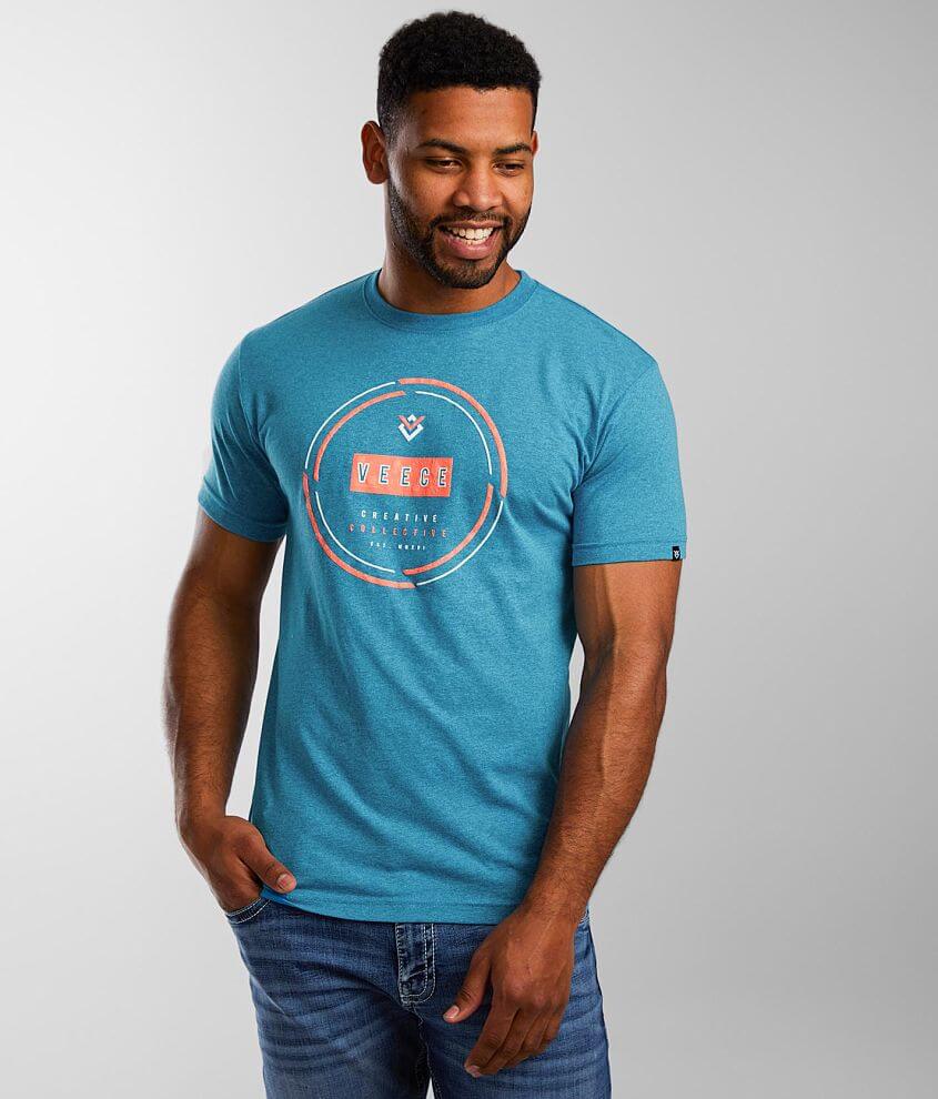 Veece Circular T-Shirt - Men's T-Shirts in Space Blue Maui Blue | Buckle