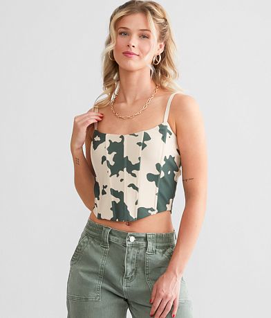 Willow & Root Satin Cropped Tank Top