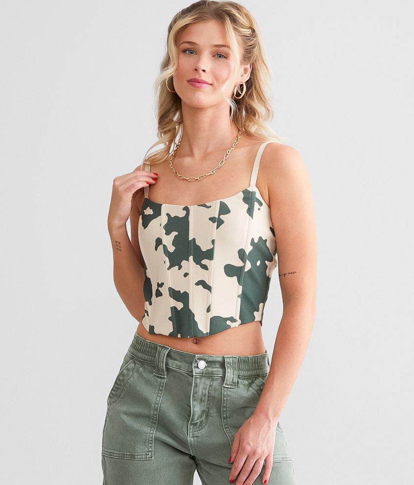 FITZ + EDDI Boxy Cropped Top - Women's Shirts/Blouses in Olive