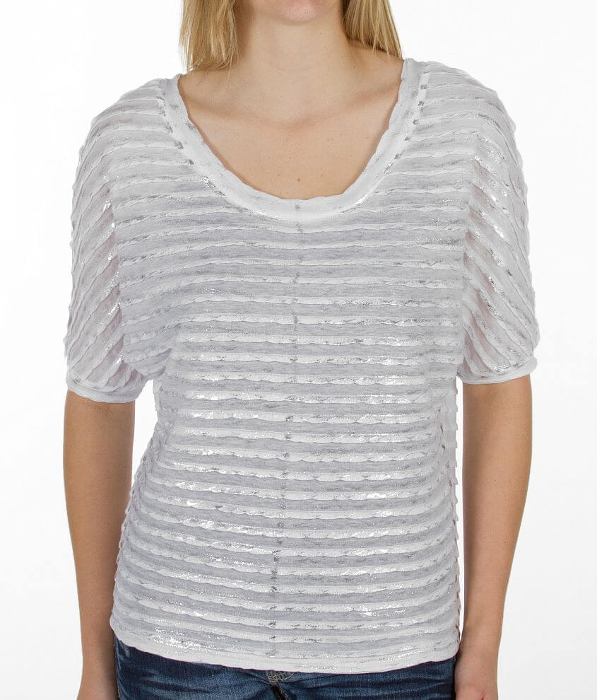 Daytrip Sheer Stripe Top front view