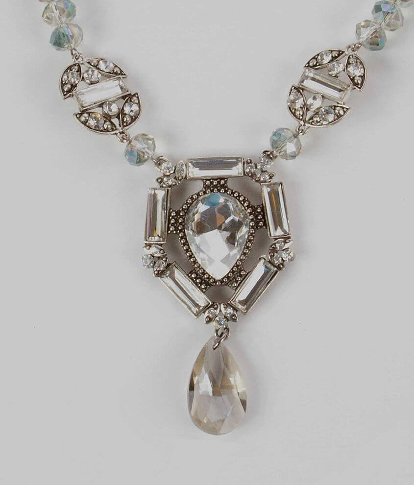 BKE Rhinestone Necklace front view