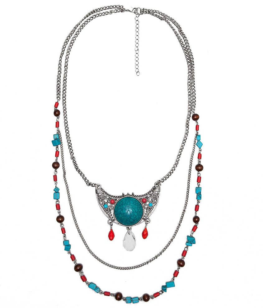 BKE Chunky Stone Necklace front view