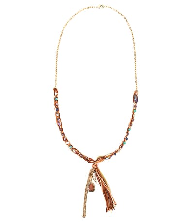 BKE Beaded Yarn Necklace misc detail 1 view