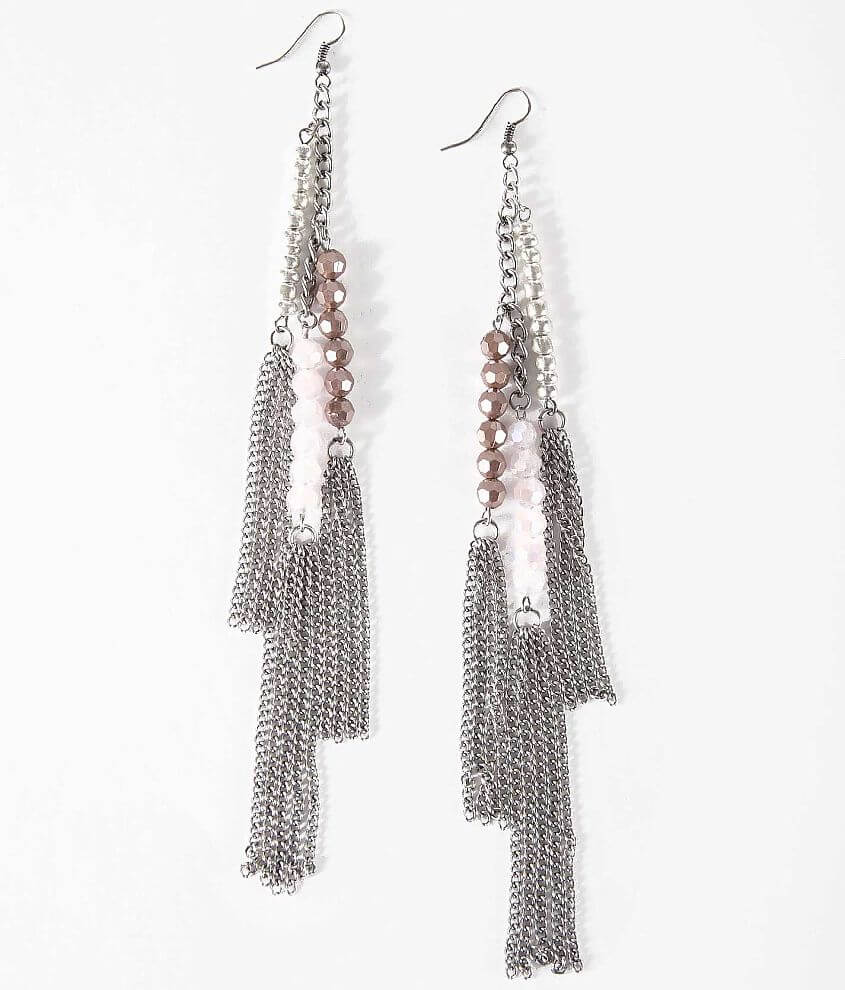 Daytrip Chain Fringe Earring front view