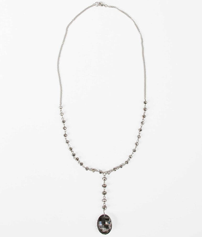 BKE Oval Pendant Necklace - Women's Jewelry in Silver Hematite | Buckle