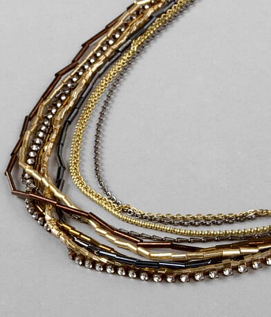 BKE Multi Chain Necklace misc detail 1 view