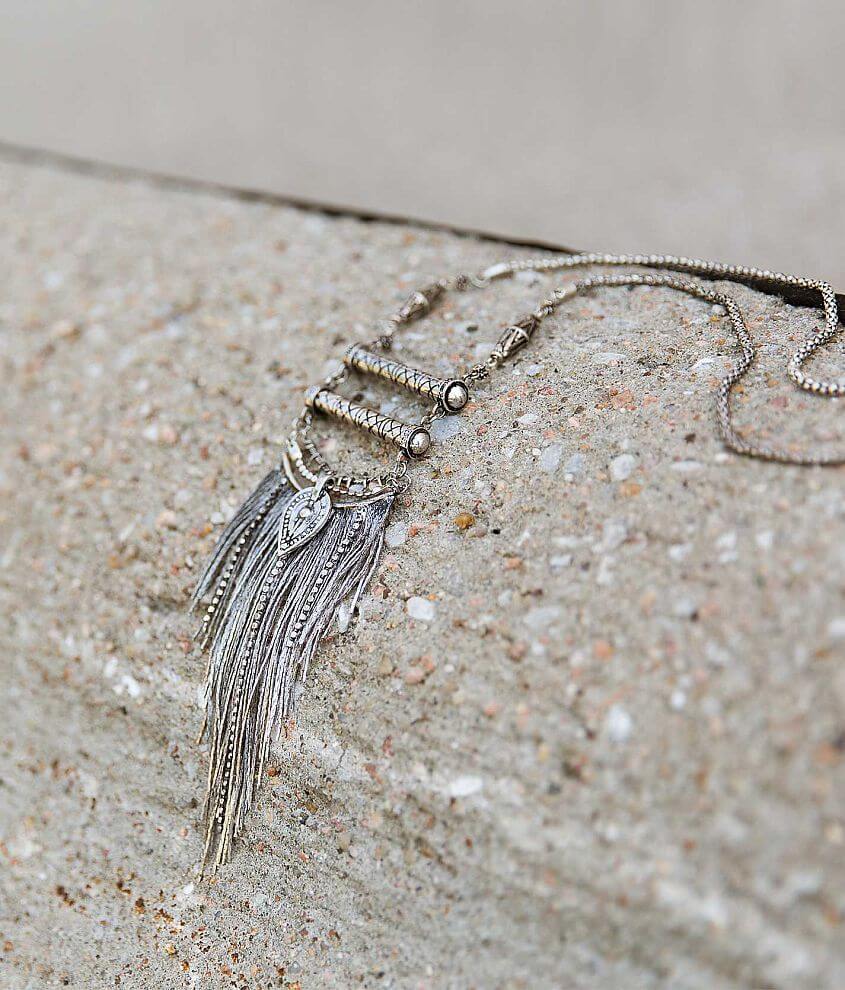 Gimmicks by BKE Fringe Necklace front view