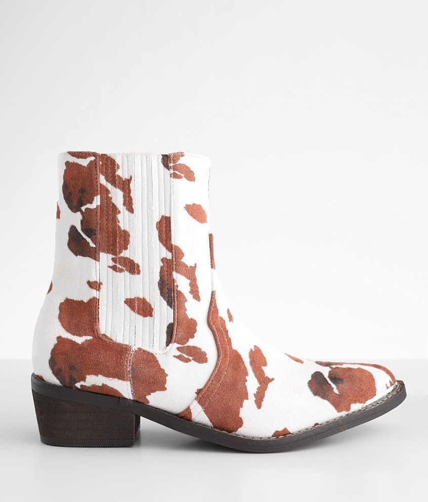 ARider Cow Print Ankle Boot front view