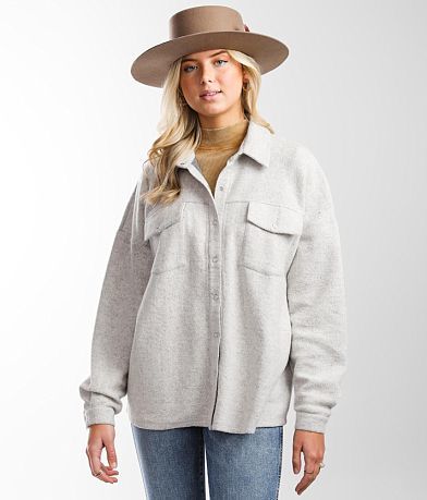 BKE Brushed Fleece Shacket FULL_RIGHT_SIDE