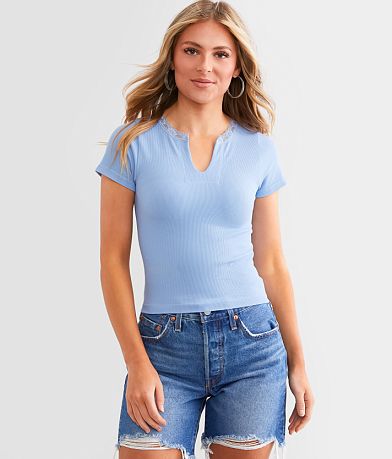 FITZ + EDDI Lace Trim Top front view