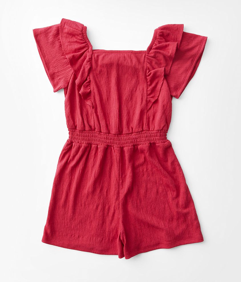 Girls - Willow &#38; Root Ruffle Romper front view