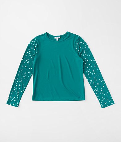 Willow & Root Girls - Foiled Star Top front view