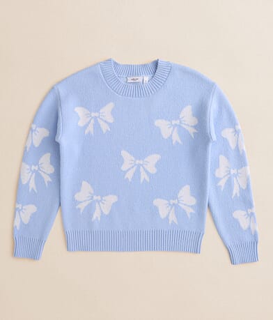 Willow & Root Girls - All Over Bow Sweater front view