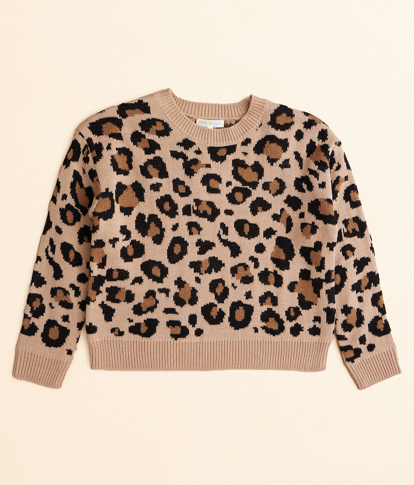 Girls - belle du jour Cheetah Sweater - Girl's Sweaters in Tap Shoe | Buckle