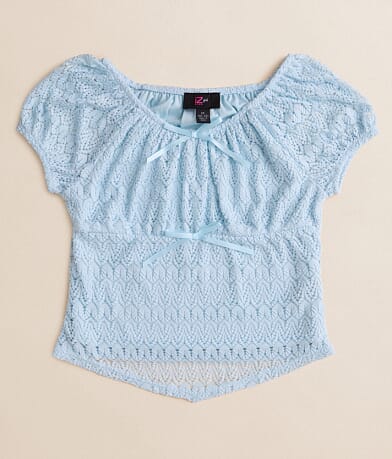 iZ Byer Girls - Lace Bow Top front view